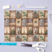 Reise-Foto-Collage Paris Frankreich Seidenpapier (Handwerk)