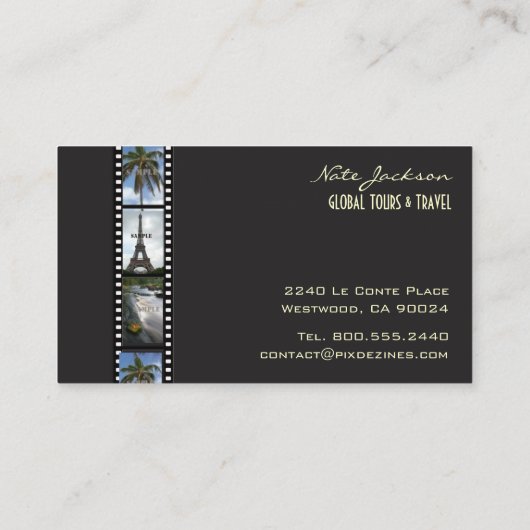 REISE/FOTO-PORTFOLIO-TEMPLATE / FILMSTREIFEN VISITENKARTE (Rückseite)