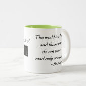 Reise füttert das Soul - Kaffee-Tasse Zweifarbige Tasse (VorderseiteRechts)