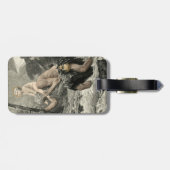 Reise-Gebets-Stich Heiligen Christophorus Christus Gepäckanhänger (Rückseite horizontal)