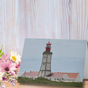 Reise Geburtstag Leuchtturm Portugal Spaß Foto Karte