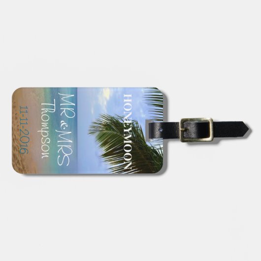 Reise- | Gepäckanhänger | Flitterwochen | Herr & F (Vorderseite horizontal)