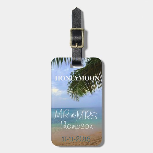 Reise- | Gepäckanhänger | Flitterwochen | Herr & F (Vorderseite vertikal)