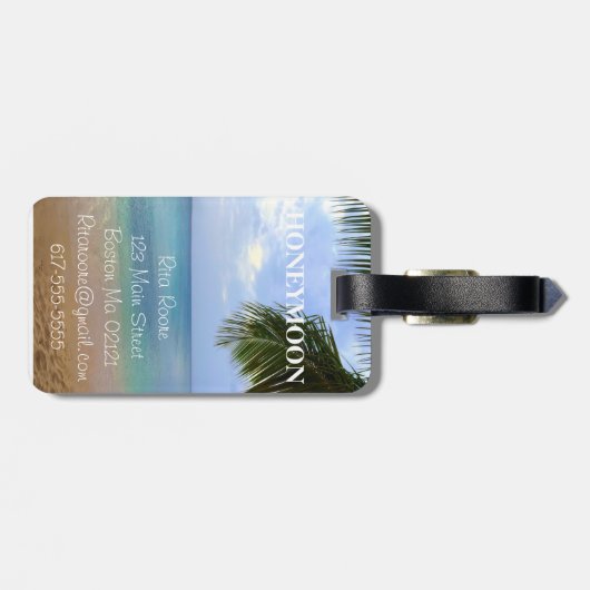 Reise- | Gepäckanhänger | Flitterwochen | Herr & F (Rückseite horizontal)