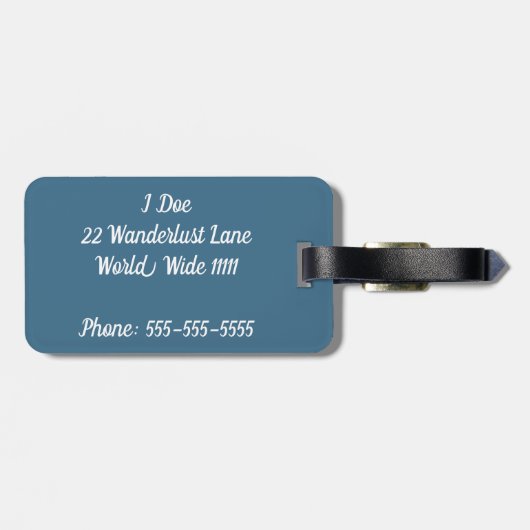 Reise-Gepäckanhänger Gepäckanhänger (Rückseite horizontal)