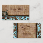 Reise-Geschäfts-Karten-Hibiskus-Blumen-Blau Visitenkarte (Vorne/Hinten)