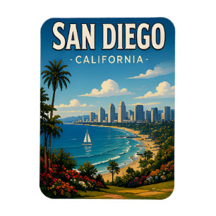 Reise-Geschenk mit Hafen und Küsten-Skyline von Sa Magnet