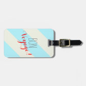 Reise-gestreifter Gepäckanhänger (Vorderseite horizontal)