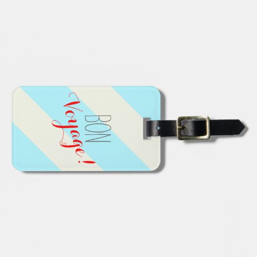 Reise-gestreifter Gepäckanhänger (Vorderseite horizontal)