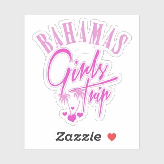 Reise Girls Trip Bahamas Sticker Kreuzfahrt (Blatt)