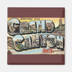 Reise-Grüße aus dem Grand Canyon Arizona im Vintag Magnet