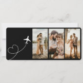 Reise-Hochzeits-Boardingpass-Flugticket (Rückseite)