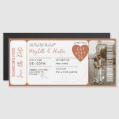 Reise-Hochzeits-Boardingpass Flugticket Magnetkarte (Vorne/Hinten)