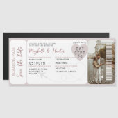 Reise-Hochzeits-Boardingpass Flugticket Magnetkarte (Vorne/Hinten)