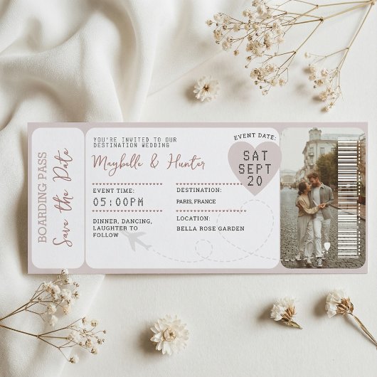 Reise-Hochzeits-Boardingpass Flugticket Magnetkarte