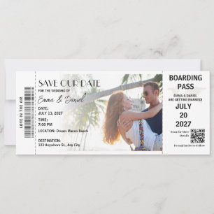 Reise-Hochzeitsankündigung Save the Date