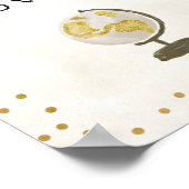Reise-Hochzeitsdusche-Schild Poster (Ecke)