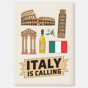 Reise-Ikone Italien Vintage Nationale Symbole Retr Magnet