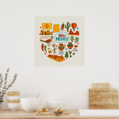 Reise-Ikonen von New Mexico Poster (Küche)