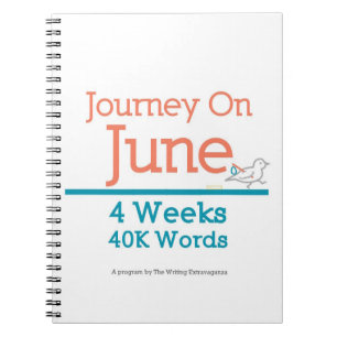 Reise im Juni: 4 Wochen, 40 K Notebook Notizblock