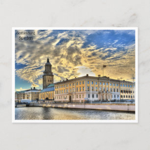 Reise im Retro-Stil Göteborg Schweden Suède Postkarte