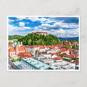 Reise im Retro-Stil Ljubljana Slowenien Slovénie Postkarte