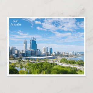 Reise im Retro-Stil Perth Australien Greater Perth Postkarte