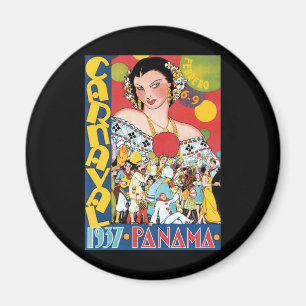 Reise im Stil der Vergangenheit 1937 Panama Karnev Magnet