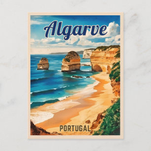 Reise im Stil der Vergangenheit Algarve Portugal K Postkarte
