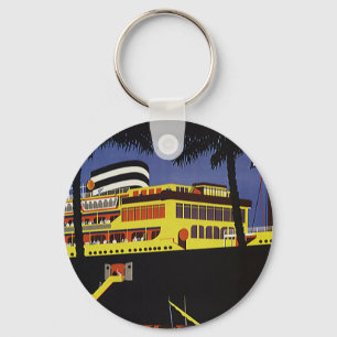 Reise im Stil der Vergangenheit, Art Deco Kreuzfah Schlüsselanhänger