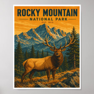 Reise im Stil der Vergangenheit durch den Rocky Mo Poster