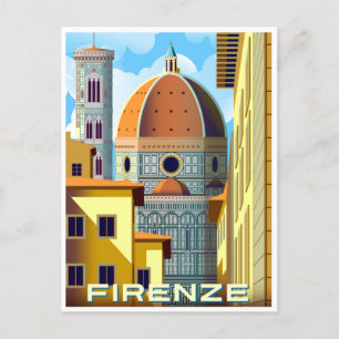 Reise im Stil der Vergangenheit Florenz Firenze It Postkarte