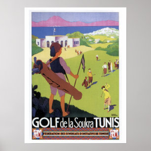 Reise im Stil der Vergangenheit Golf de La Soukra  Poster