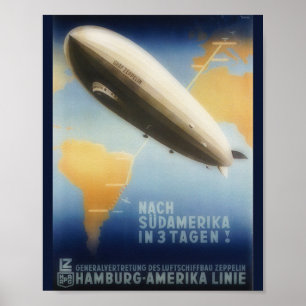 Reise im Stil der Vergangenheit - Graf Zeppelin Poster