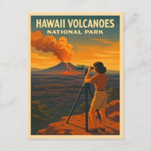 Reise im Stil der Vergangenheit Hawaii Vulkane Nat Postkarte