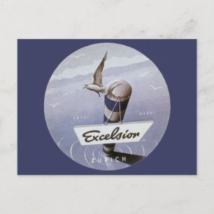 Reise im Stil der Vergangenheit Hotel Excelsior Zü Postkarte