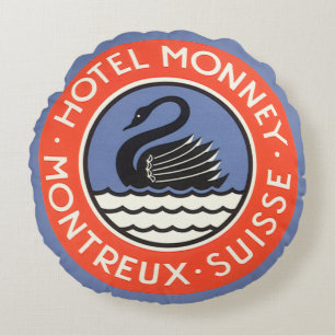 Reise im Stil der Vergangenheit, Hotel Swan Bird M Rundes Kissen