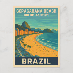 Reise im Stil der Vergangenheit Rio de Janeiro Cop Postkarte