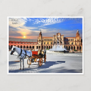 Reise im Stil der Vergangenheit Sevilla Spanien Se Postkarte