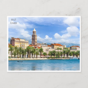Reise im Stil der Vergangenheit Split Kroatien Cro Postkarte