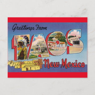 Reise im Stil vergangener Zeiten - TAOS, NEW MEXIC Postkarte