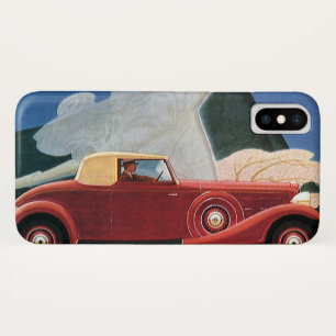 Reise im Vintage-Stil, antikes rotes Auto mit Wolk Case-Mate iPhone Hülle