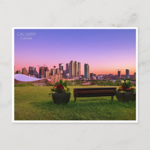 Reise im Vintage-Stil Calgary Alberta Kanada edmon Postkarte
