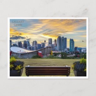 Reise im Vintage-Stil Calgary Alberta Kanada Edmon Postkarte