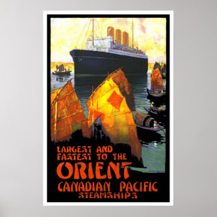 Reise im Vintage-Stil, Canadian Paciffic Kreuzfahr Poster