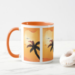 Reise im Vintage-Stil, Flugzeug über Hawaii-Inseln Tasse