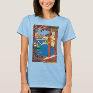Reise im Vintage-Stil, Französische Riviera Mittel T-Shirt