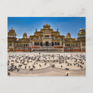 Reise im Vintage-Stil Jaipur Indien Farbiger Rajas Postkarte