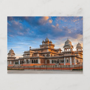 Reise im Vintage-Stil Jaipur Indien Farbiger Rajas Postkarte