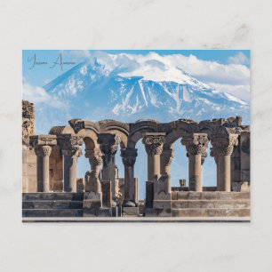 Reise im Vintage-Stil Jerewan Armenien Ararat Stad Postkarte